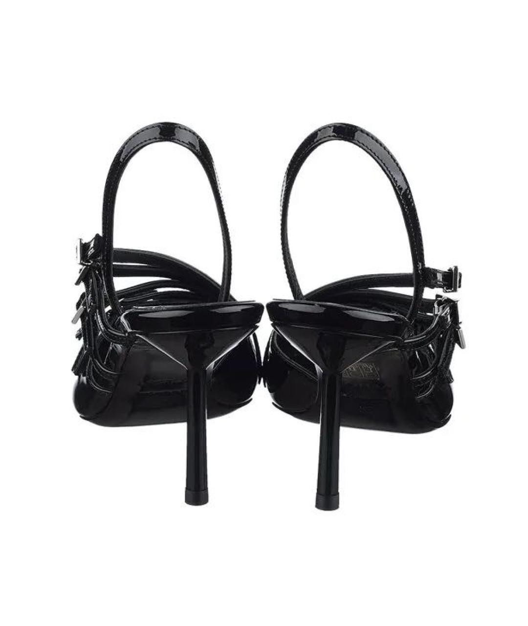 LE SILLA Черные босоножки из лакированной кожи, фото 2