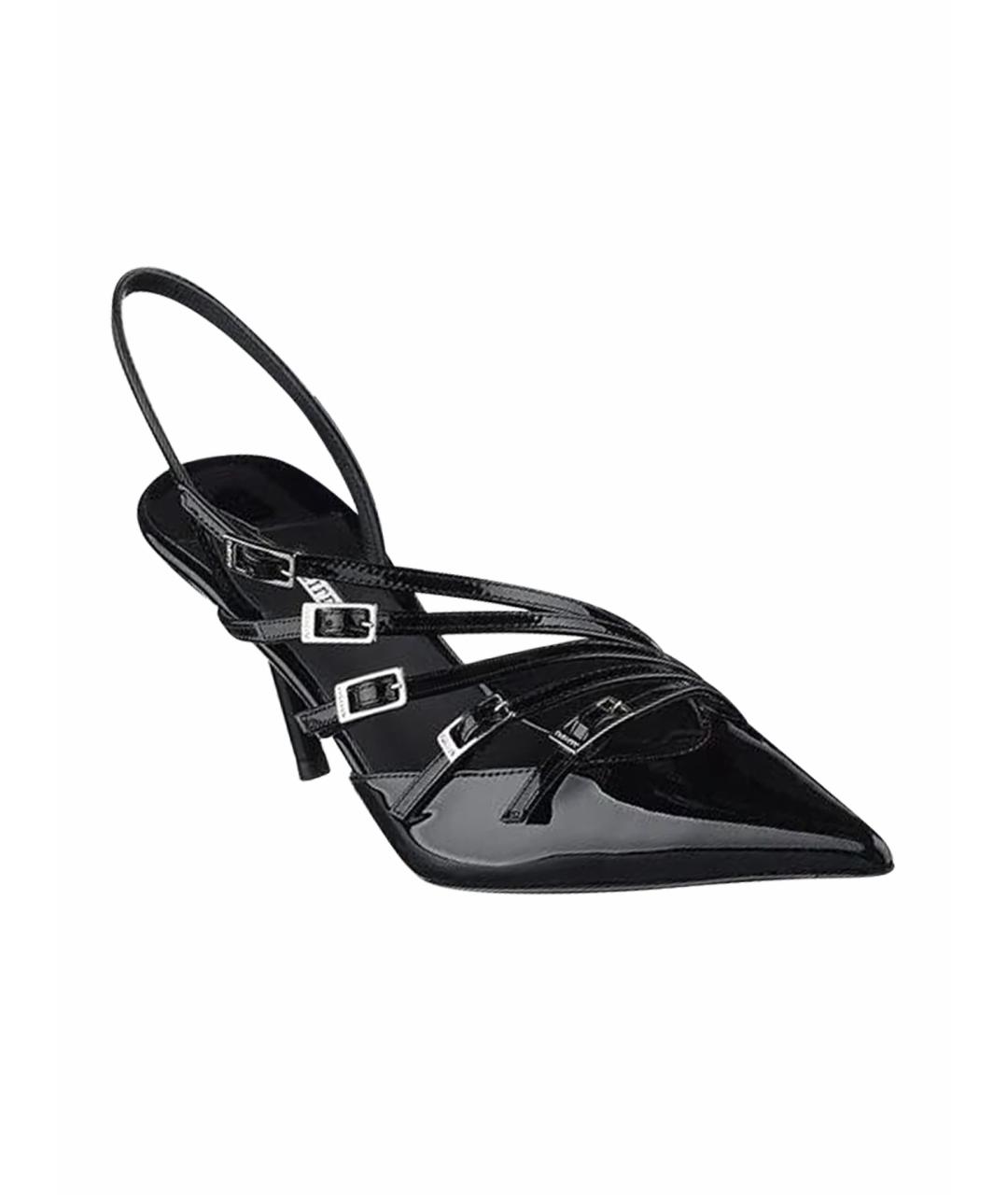 LE SILLA Черные босоножки из лакированной кожи, фото 1
