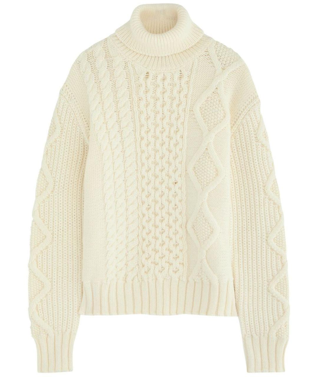 MONCLER Белый шерстяной джемпер / свитер, фото 9