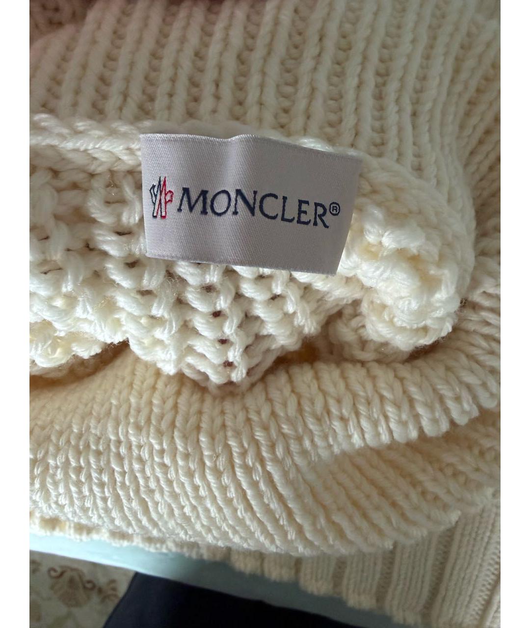 MONCLER Белый шерстяной джемпер / свитер, фото 3