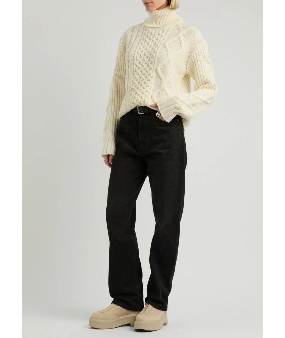 MONCLER Белый шерстяной джемпер / свитер, фото 8