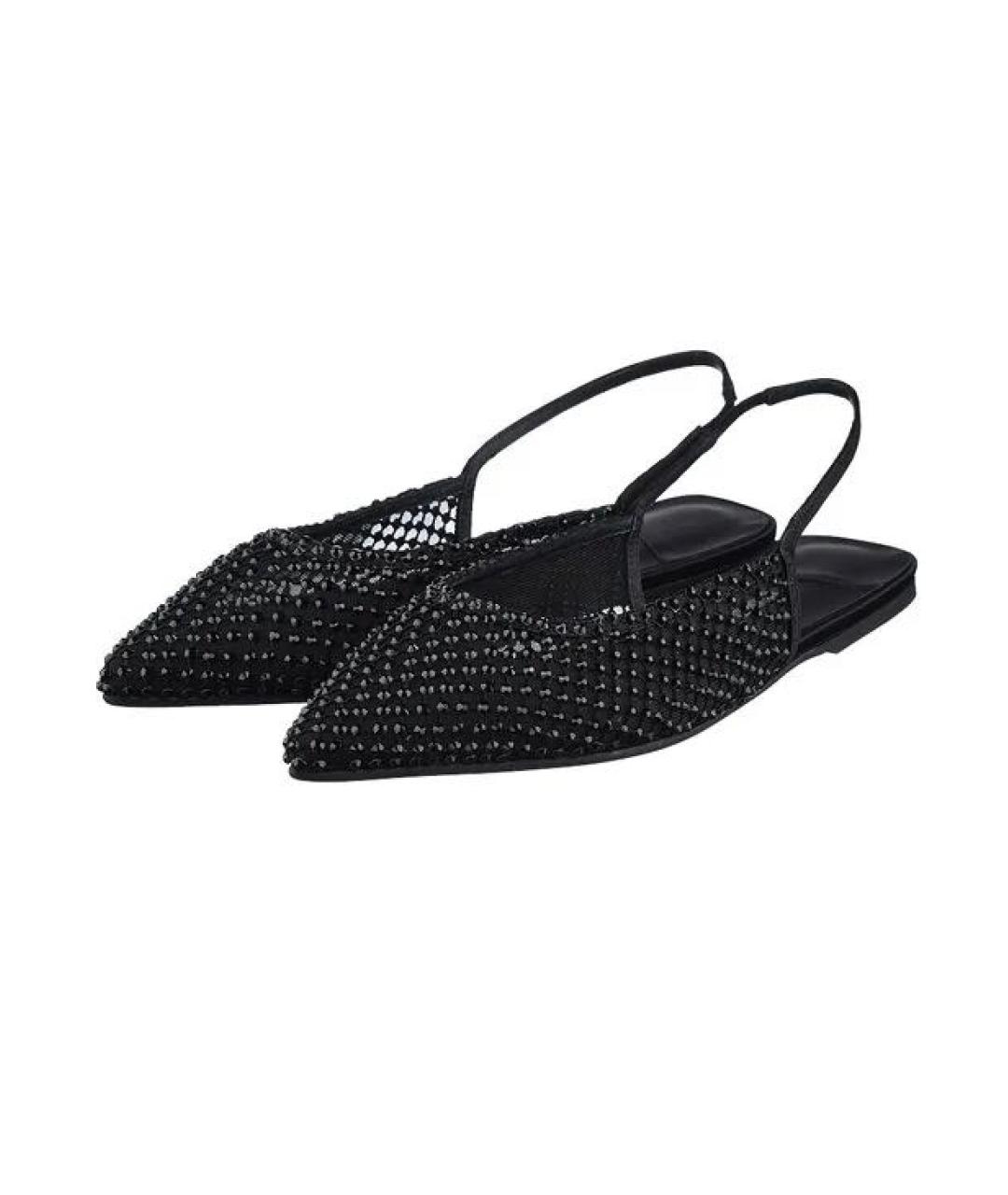 LE SILLA Черные текстильные босоножки, фото 4