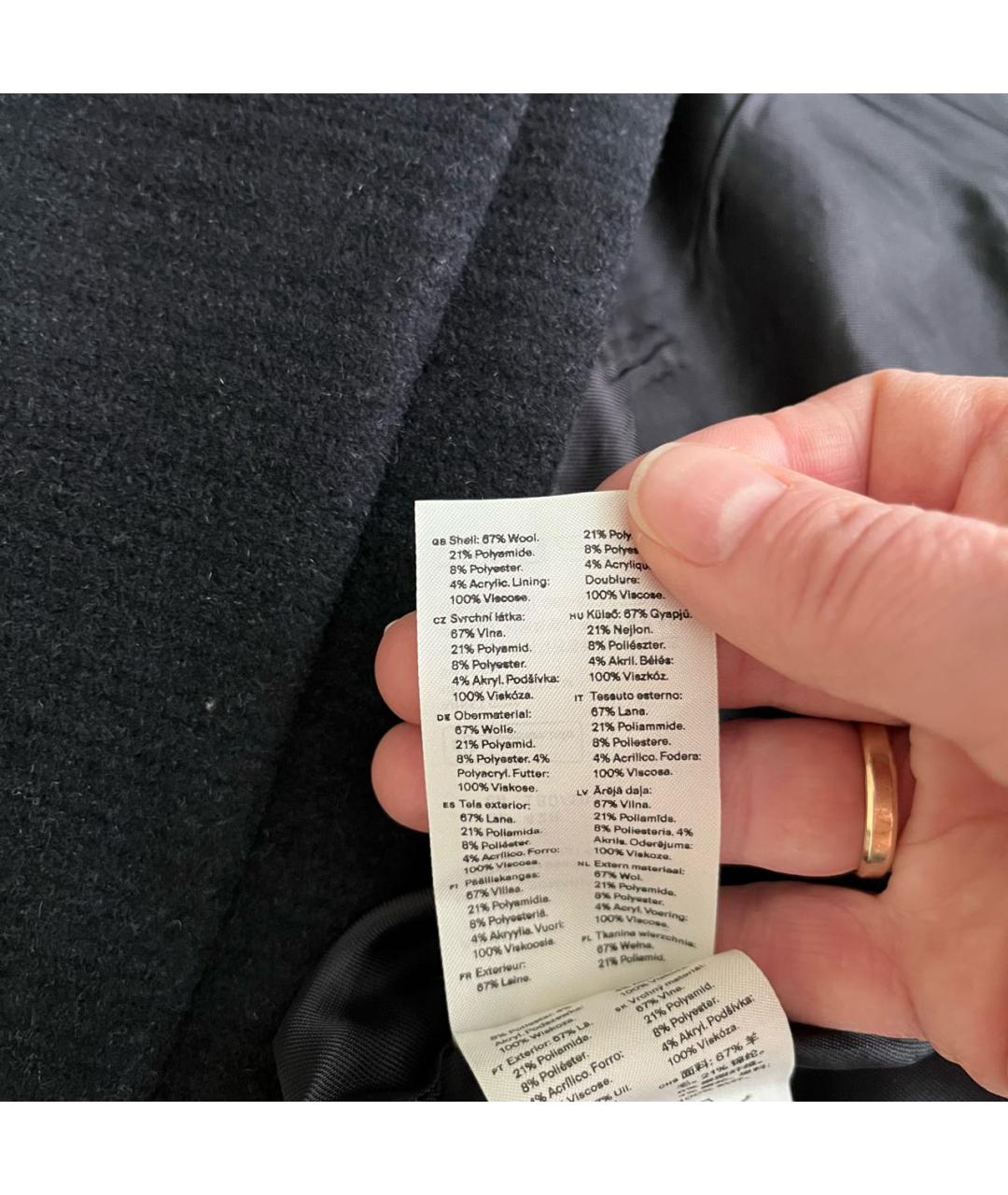 ARKET Темно-синяя шерстяная куртка, фото 5