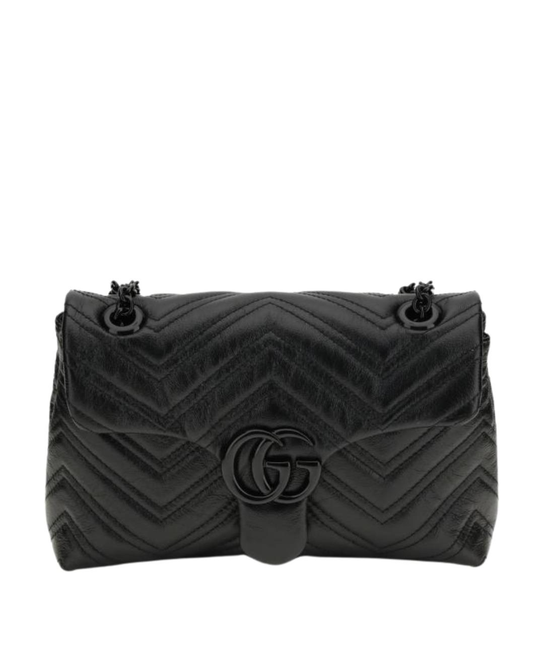 GUCCI Черная кожаная сумка через плечо, фото 1