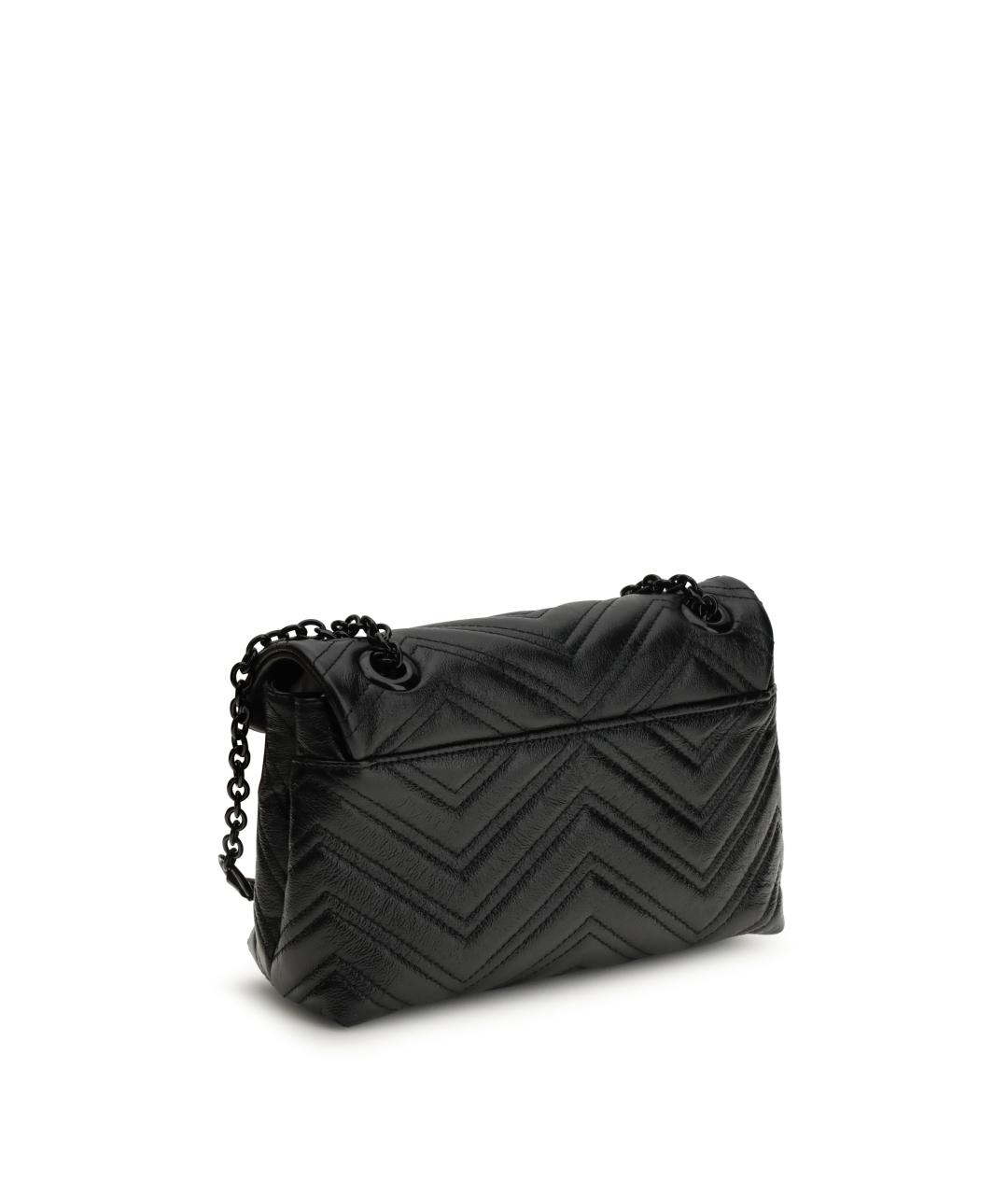 GUCCI Черная кожаная сумка через плечо, фото 3