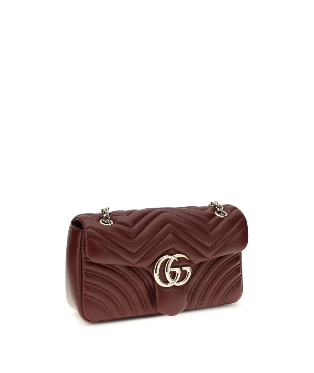 GUCCI Бордовая кожаная сумка через плечо, фото 2