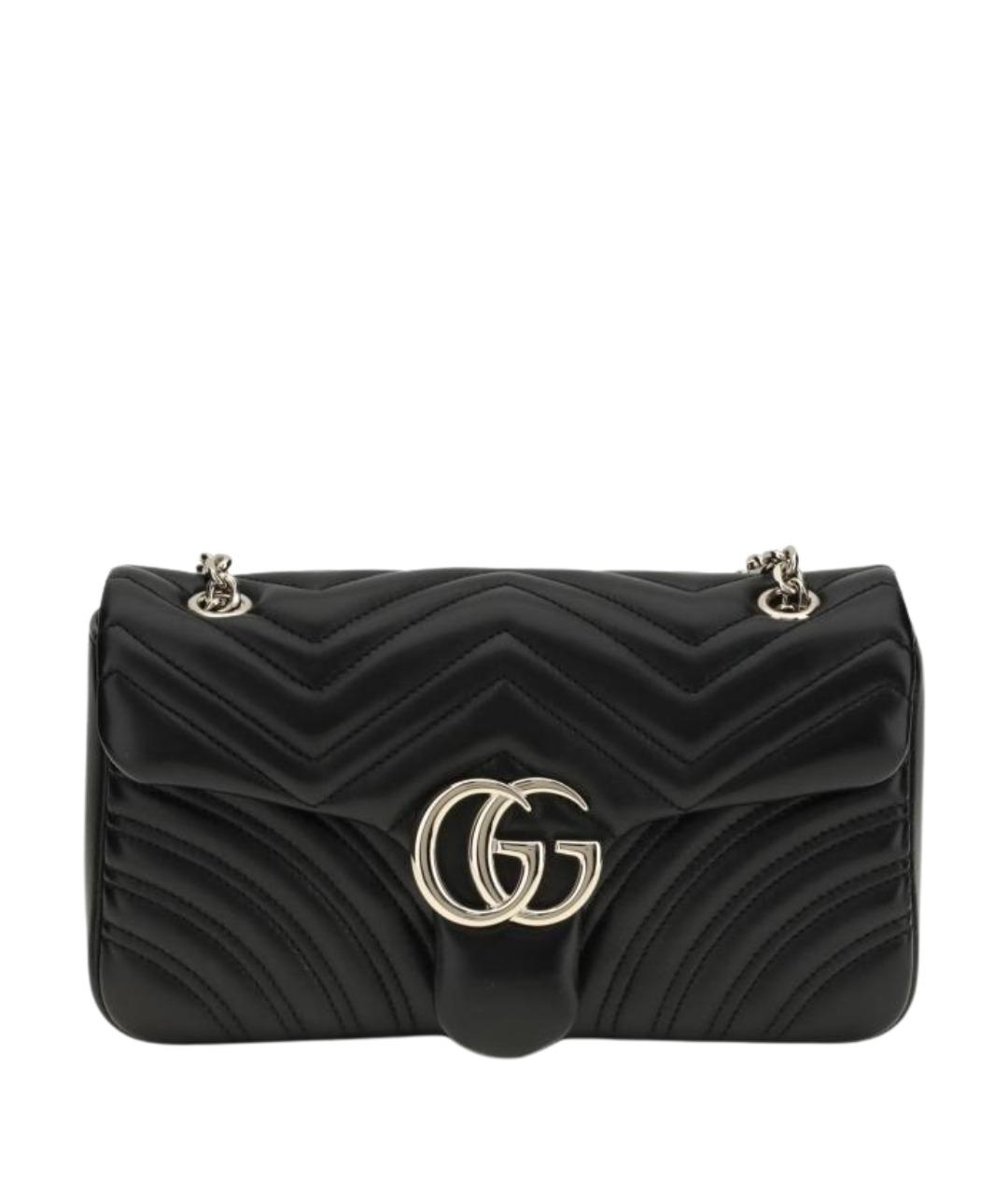 GUCCI Черная кожаная сумка через плечо, фото 1