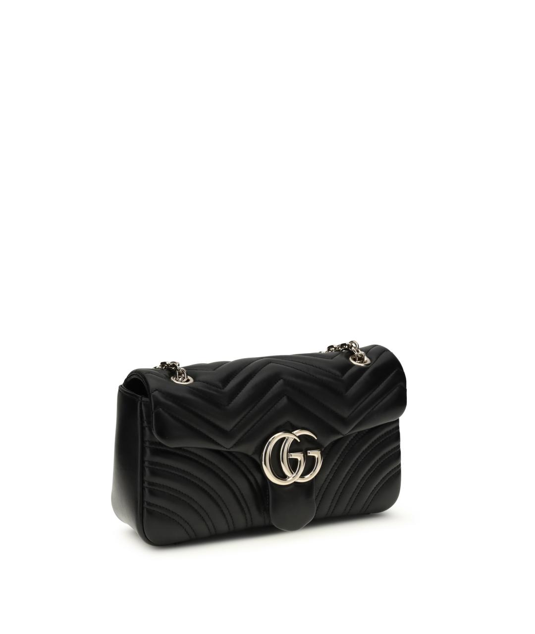 GUCCI Черная кожаная сумка через плечо, фото 2