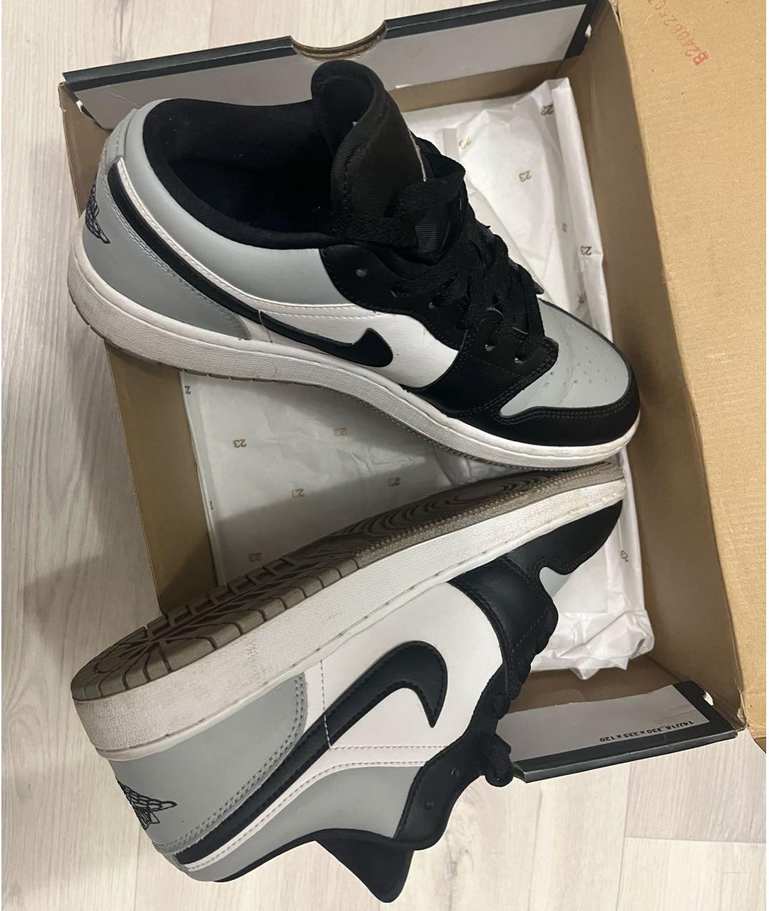 NIKE Серые кожаные кроссовки, фото 6