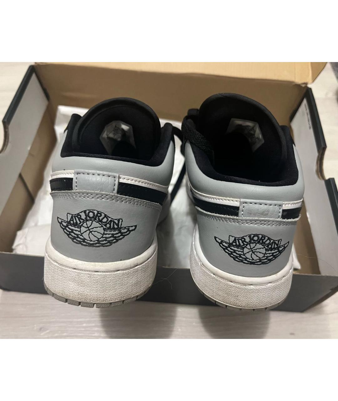 NIKE Серые кожаные кроссовки, фото 4