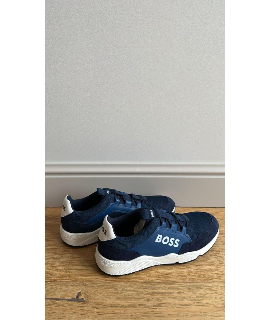 HUGO BOSS Темно-синие замшевые кеды, фото 8