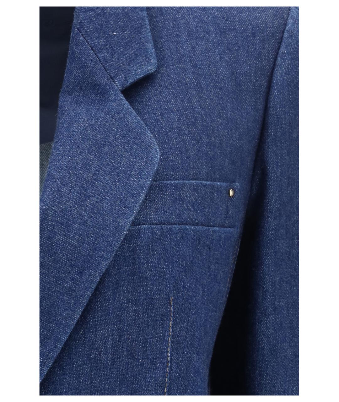 GIORGIO ARMANI Синий деним жакет/пиджак, фото 3