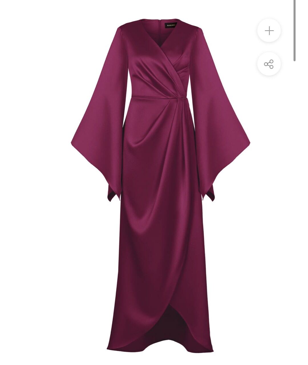 RASARIO Бордовое шелковое вечернее платье, фото 5