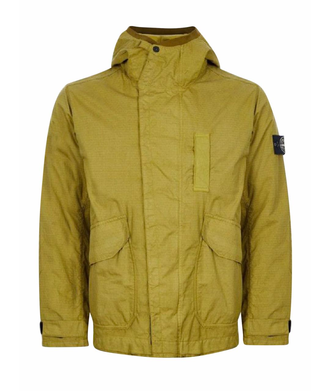 STONE ISLAND Желтая полиэстеровая куртка, фото 1