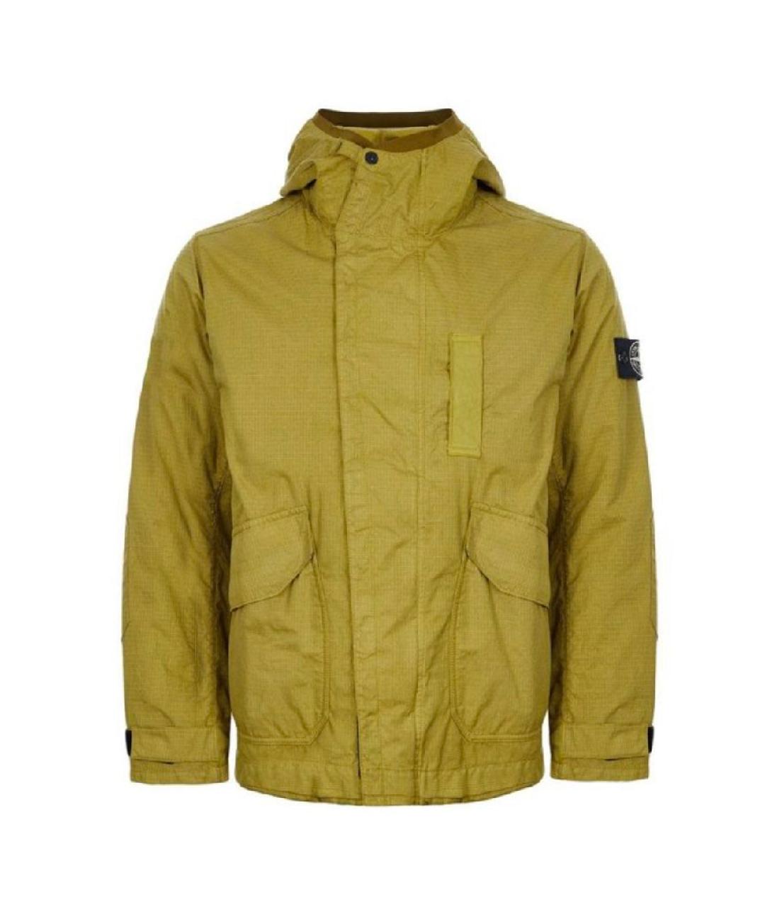 STONE ISLAND Желтая полиэстеровая куртка, фото 5