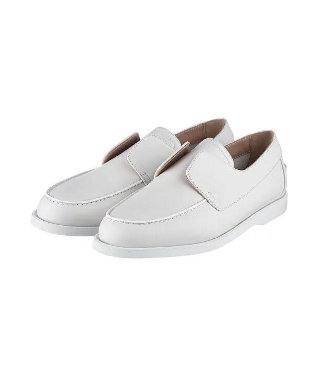 LE SILLA Белые кожаные лоферы, фото 4