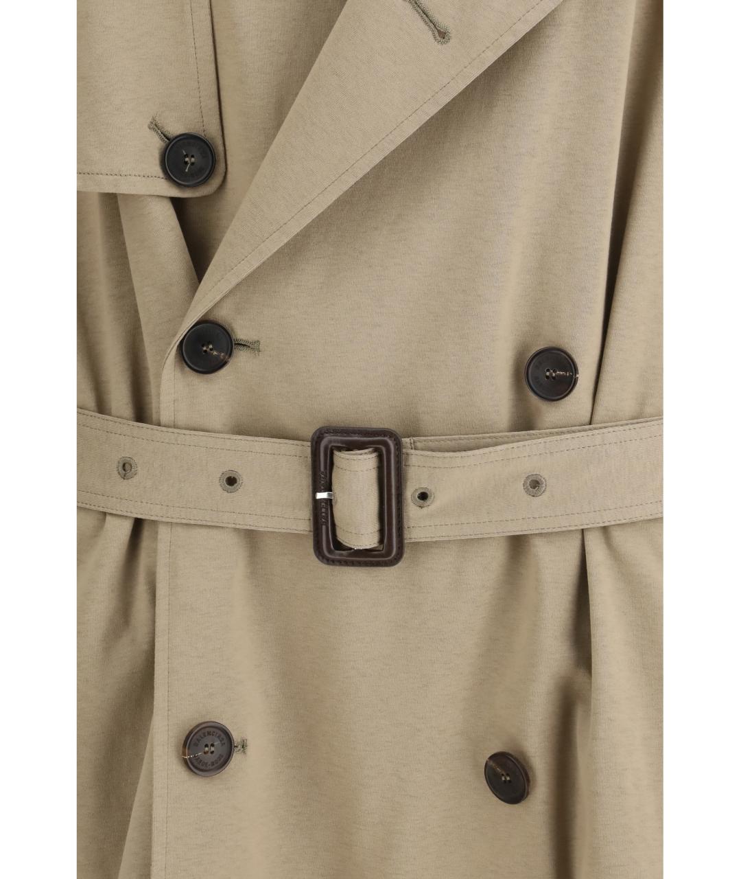 BALENCIAGA Бежевый хлопковый тренч/плащ, фото 3