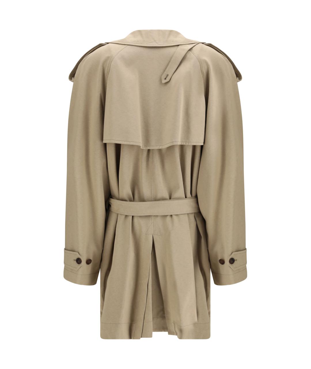 BALENCIAGA Бежевый хлопковый тренч/плащ, фото 2