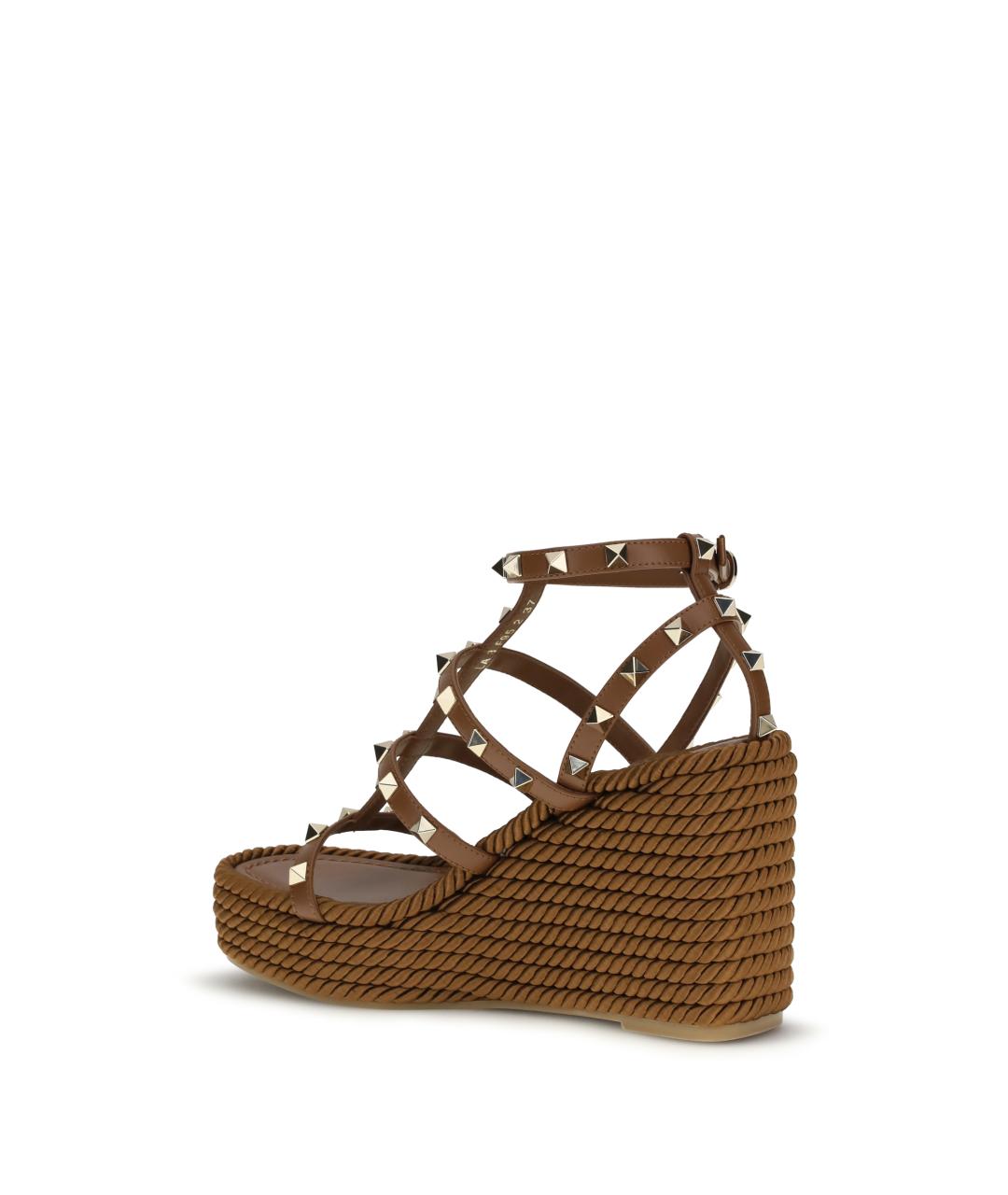 VALENTINO Коричневые кожаные эспадрильи, фото 3