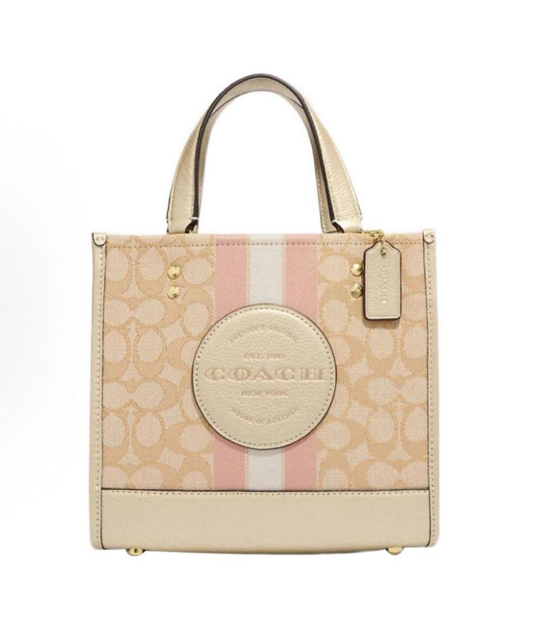 COACH Бежевая сумка тоут, фото 6