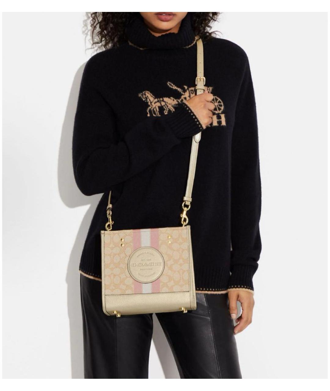 COACH Бежевая сумка тоут, фото 4