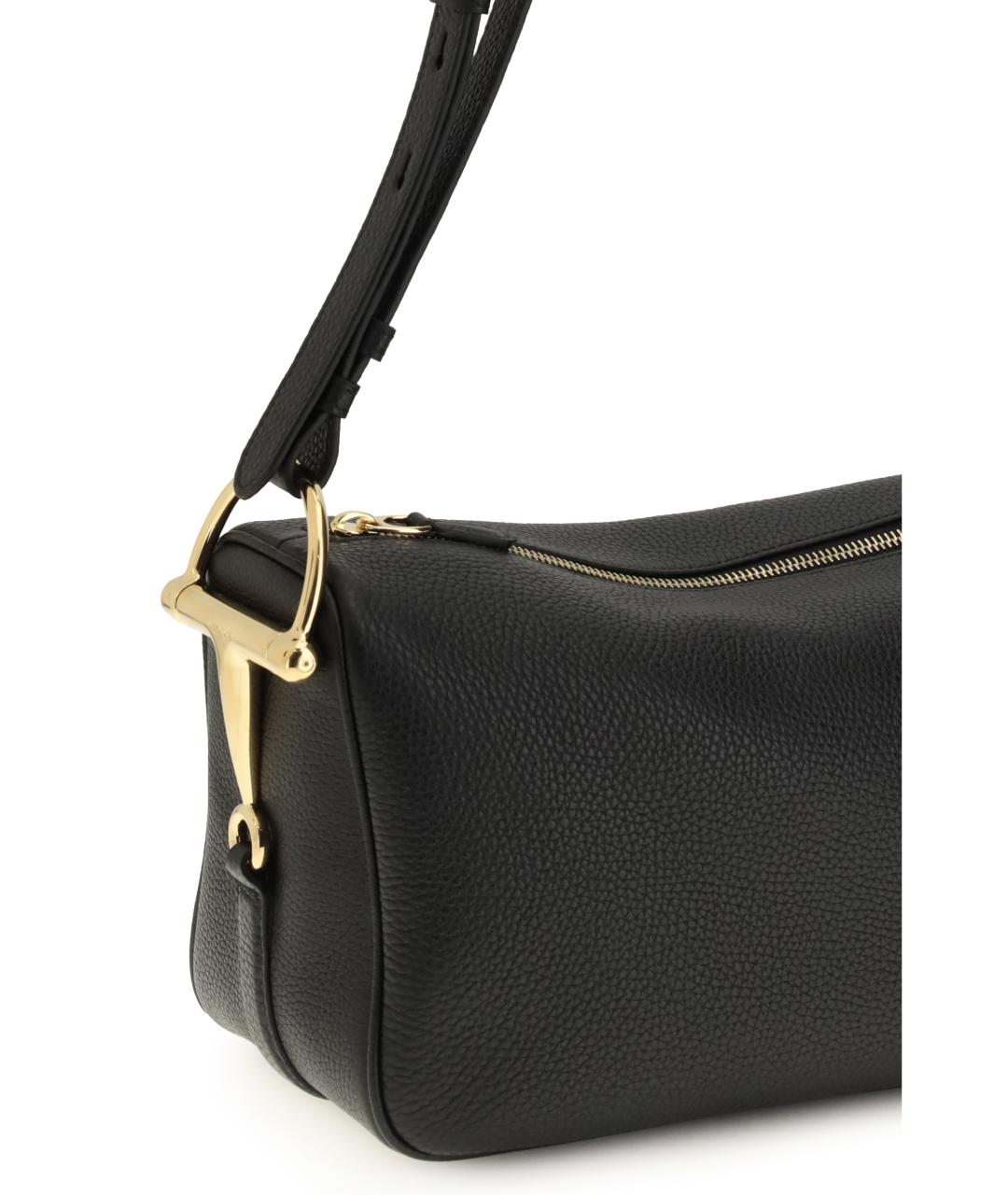 GUCCI Черная кожаная сумка с короткими ручками, фото 4