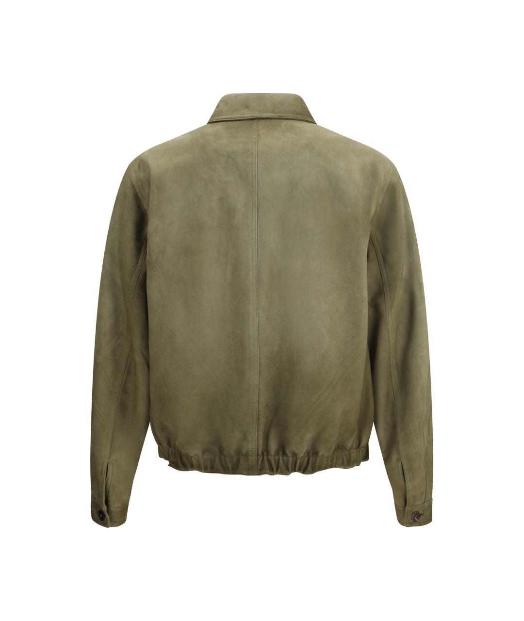 PRADA Хаки замшевая куртка, фото 2