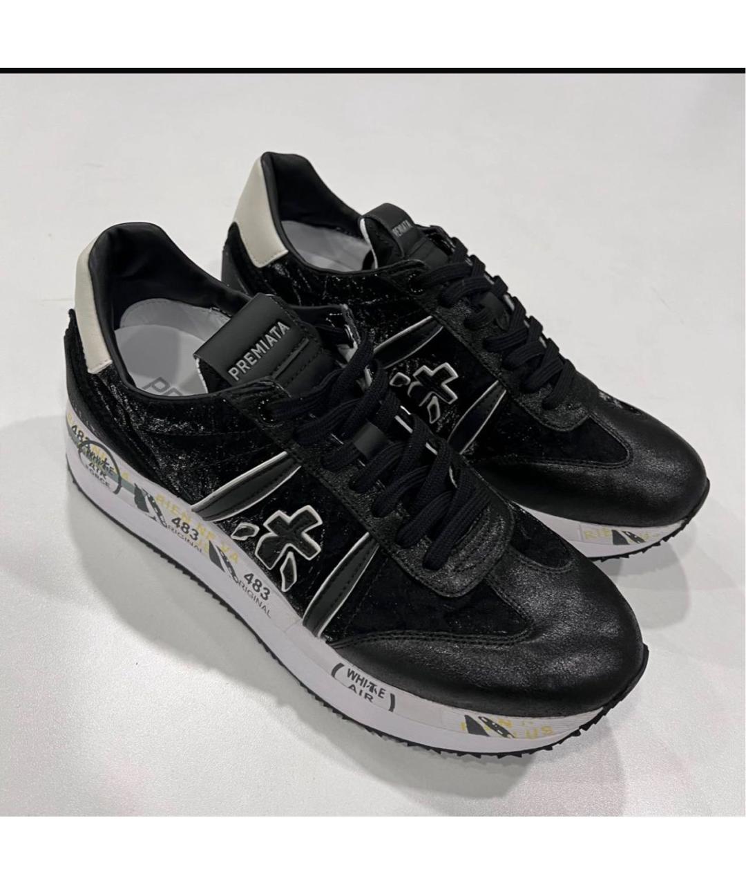 PREMIATA Черные текстильные кроссовки, фото 4