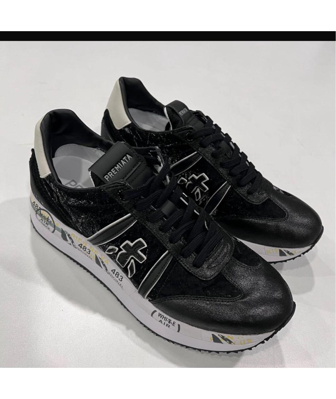 PREMIATA Черные текстильные кроссовки, фото 2