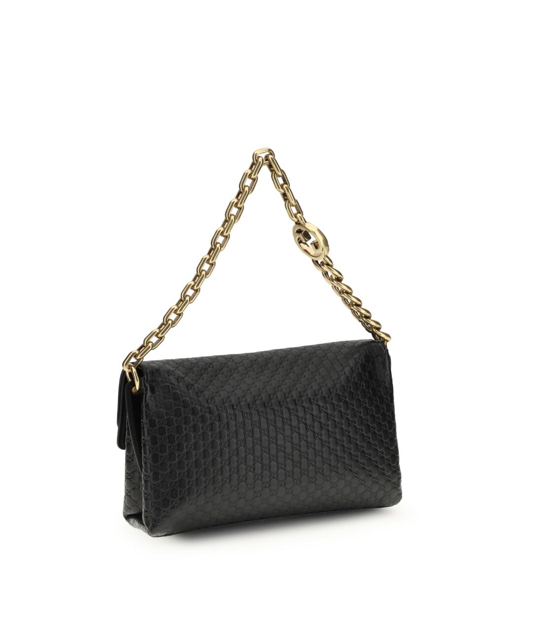 GUCCI Черная кожаная сумка с короткими ручками, фото 3