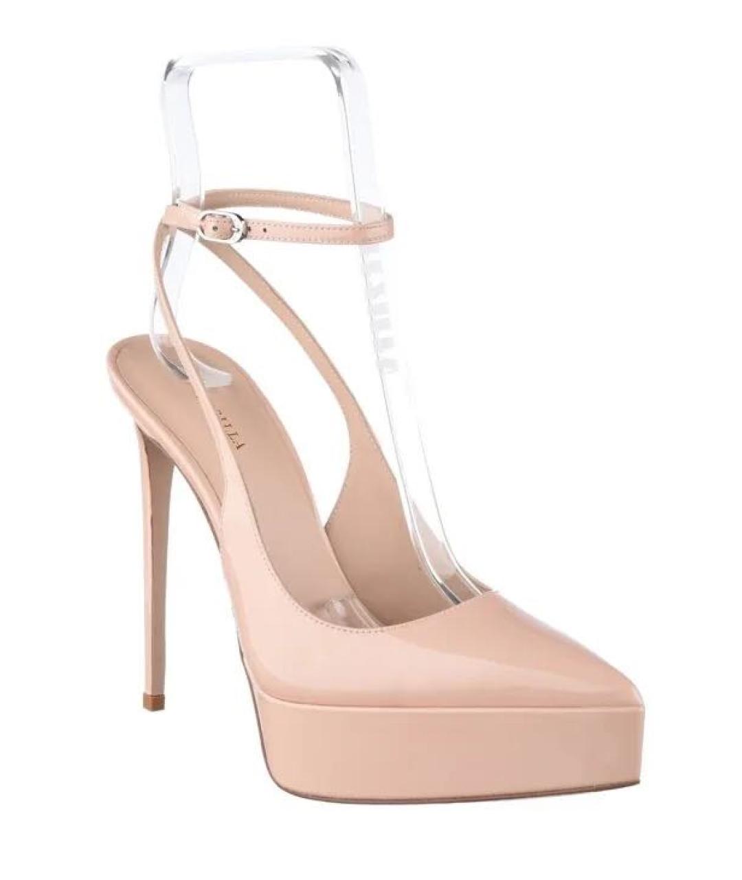 LE SILLA Бежевые босоножки из лакированной кожи, фото 2