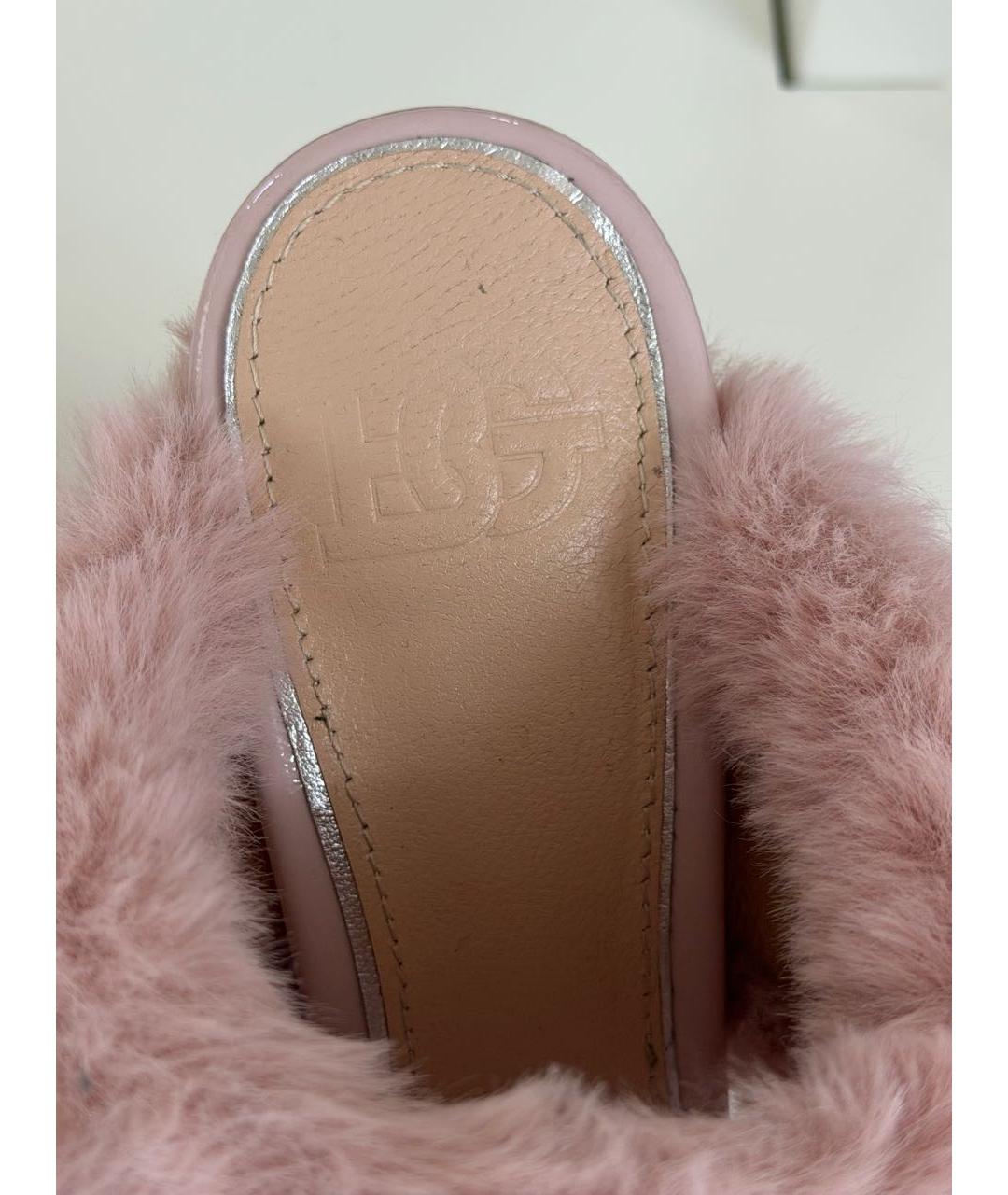 BLUGIRL Розовые кожаные мюли, фото 6