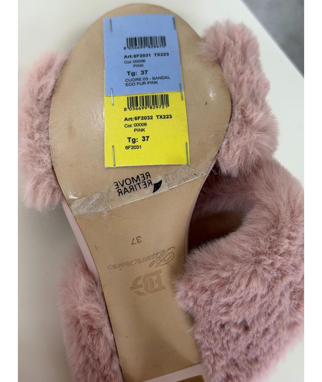 BLUGIRL Розовые кожаные мюли, фото 8