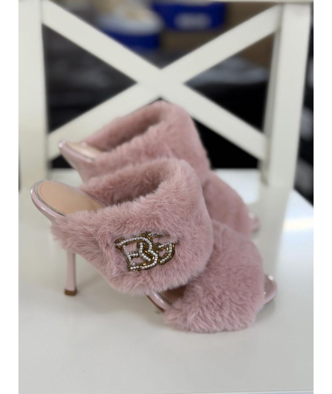 BLUGIRL Розовые кожаные мюли, фото 2