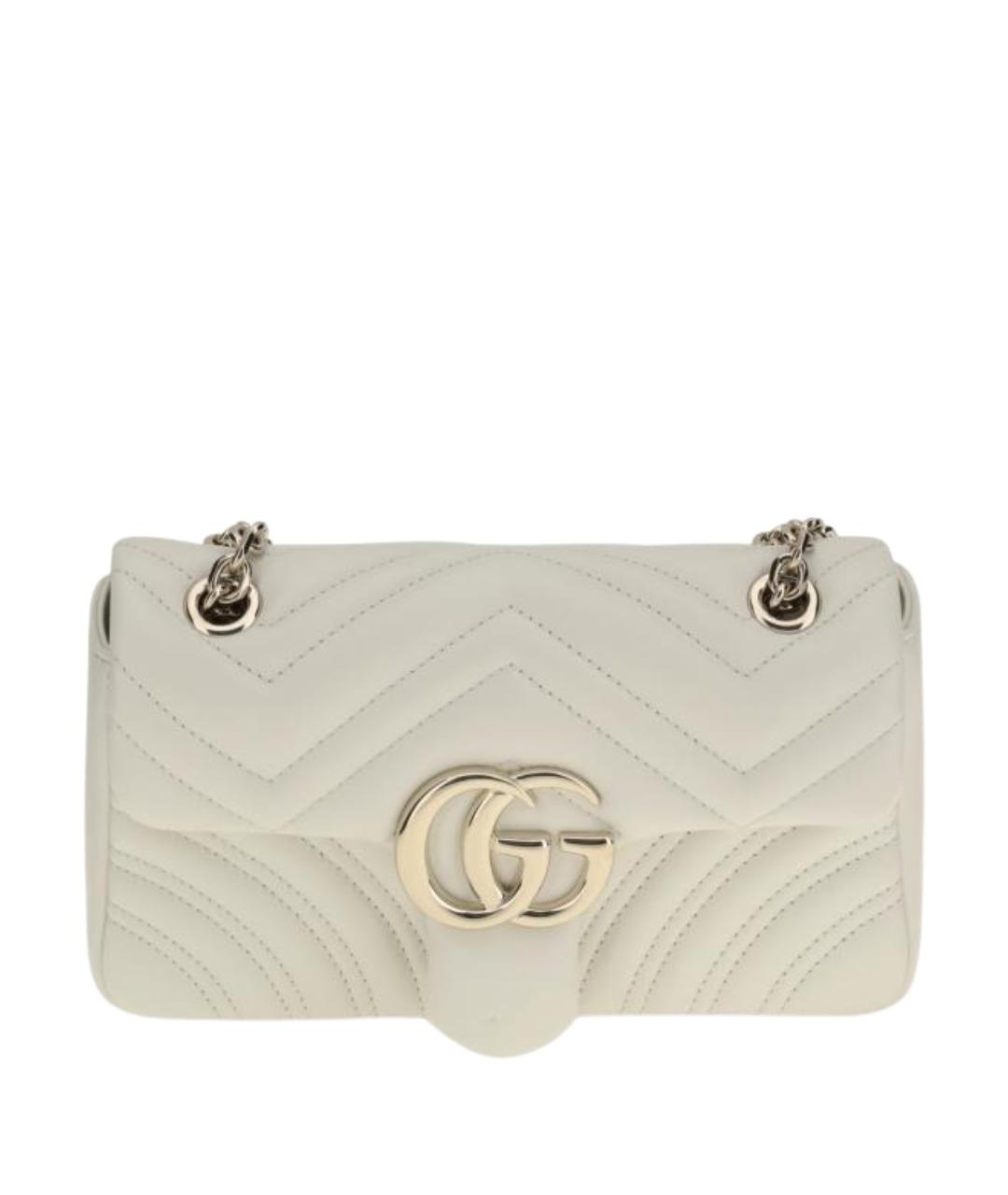 GUCCI Белая кожаная сумка через плечо, фото 1