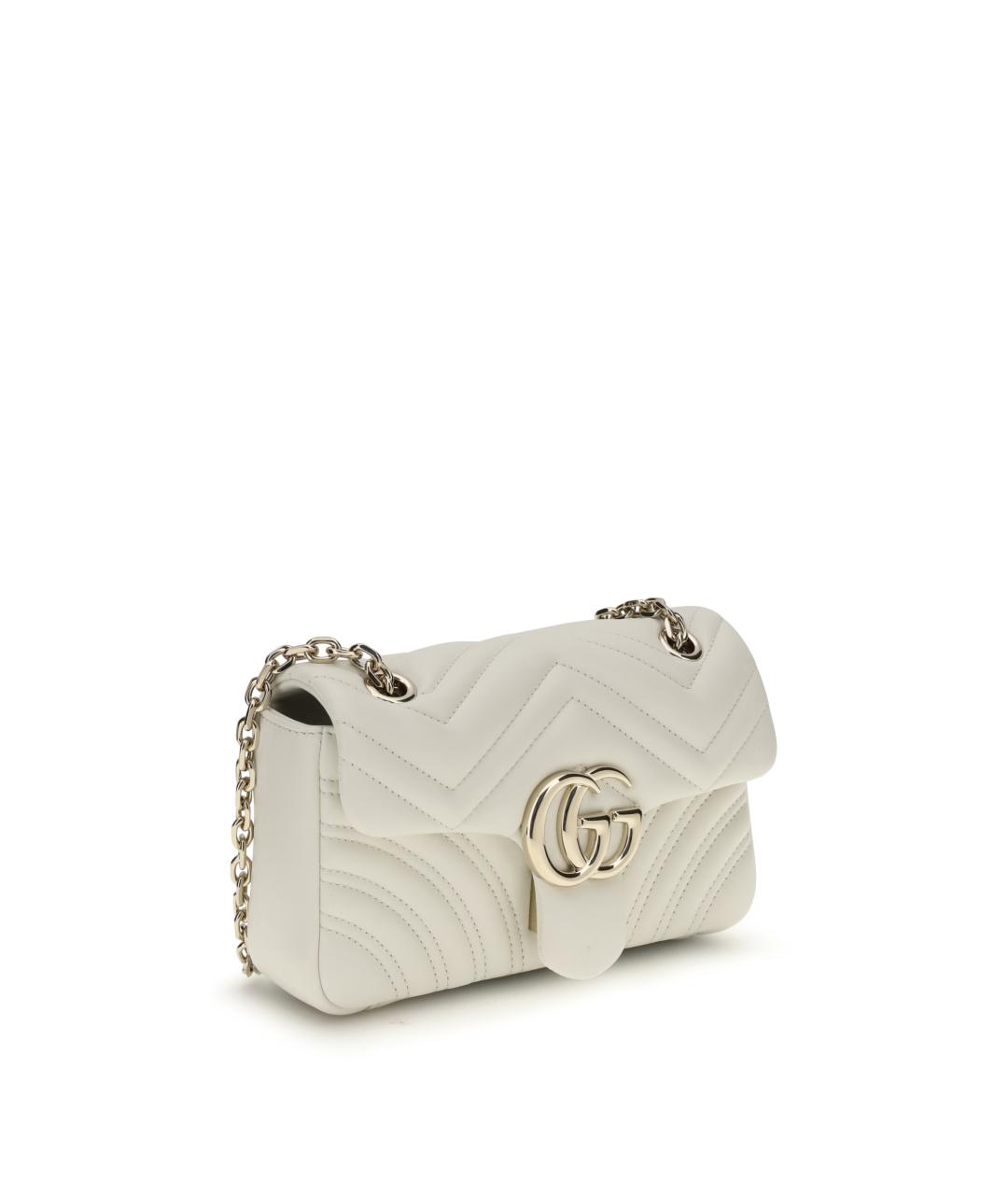 GUCCI Белая кожаная сумка через плечо, фото 2