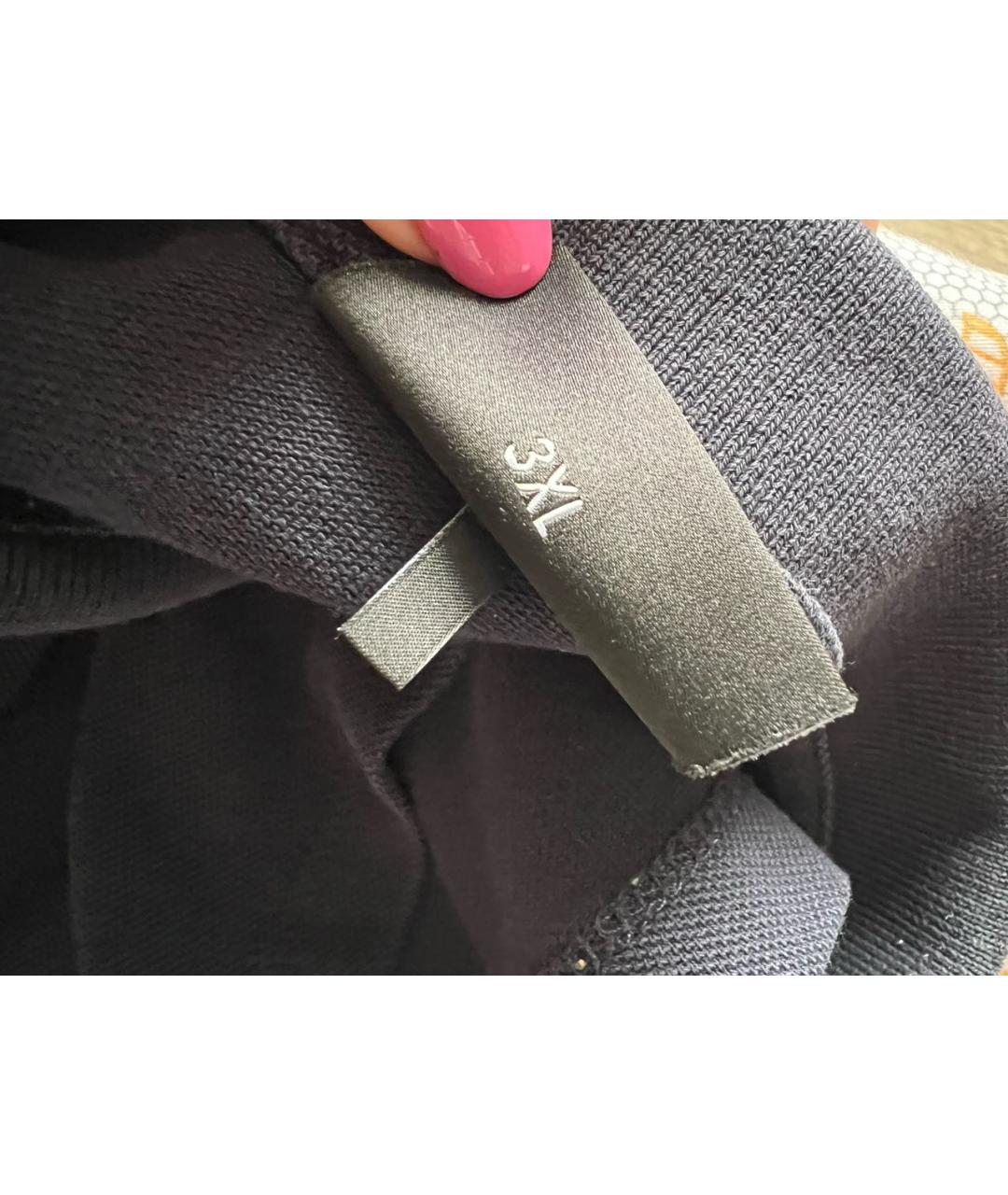 EMPORIO ARMANI Темно-синее хлопковое поло с коротким рукавом, фото 5