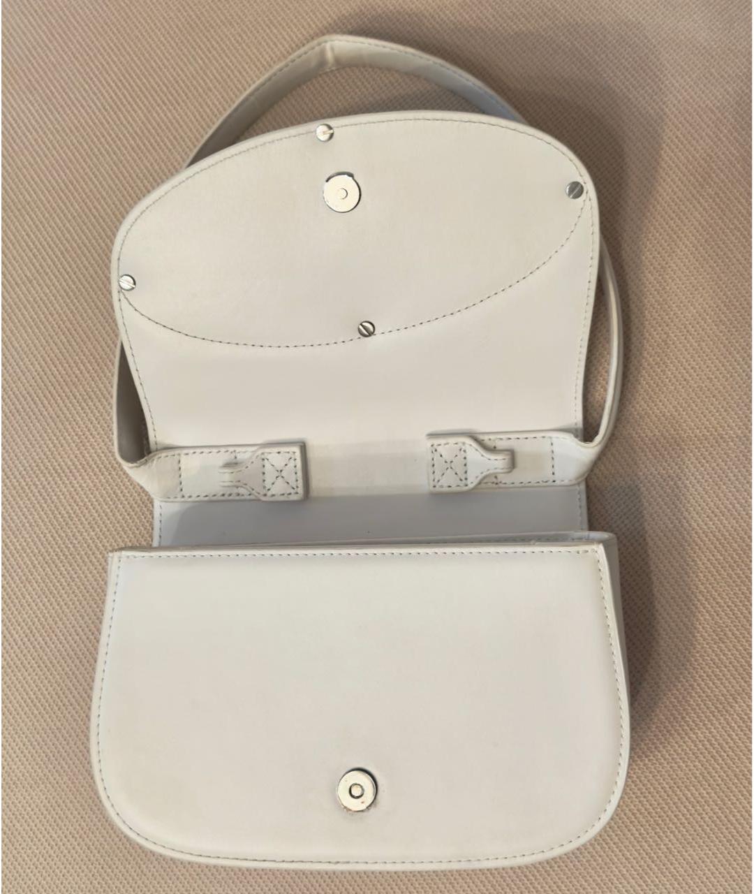 DIESEL Белая кожаная сумка с короткими ручками, фото 4