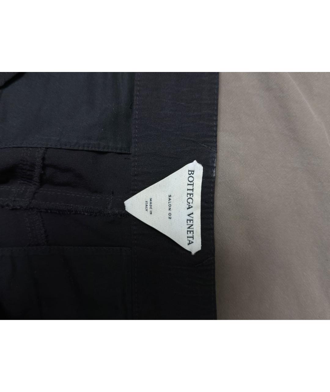 BOTTEGA VENETA Черные шерстяные повседневные брюки, фото 5