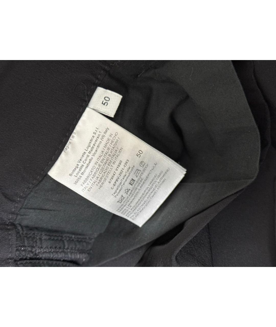 BOTTEGA VENETA Черные шерстяные повседневные брюки, фото 4