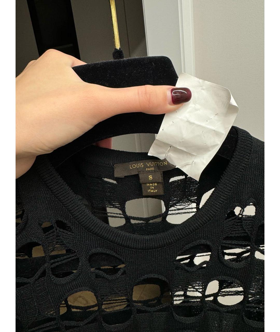 LOUIS VUITTON Черное вискозное вечернее платье, фото 3