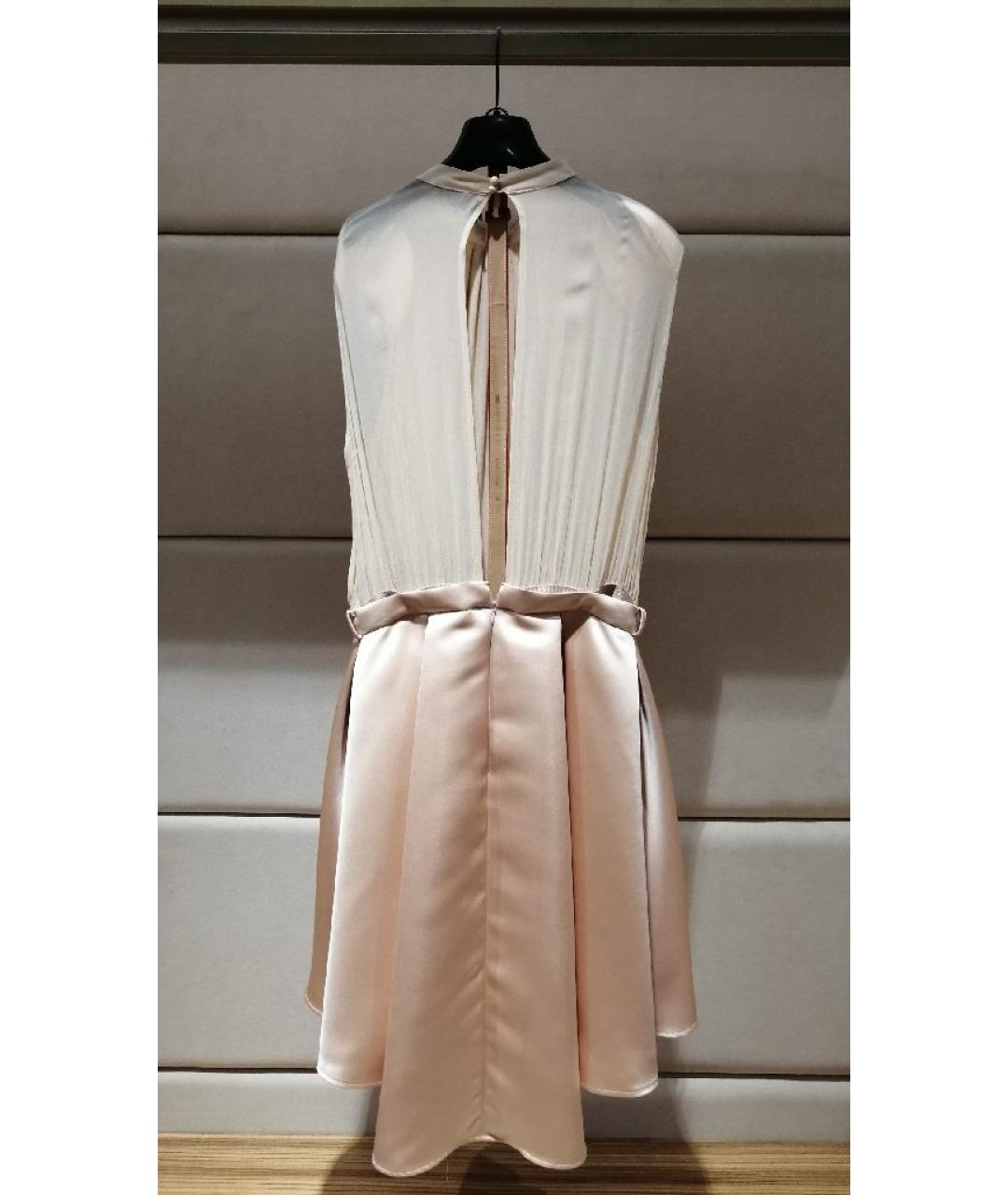 ELISABETTA FRANCHI Бежевое коктейльное платье, фото 2