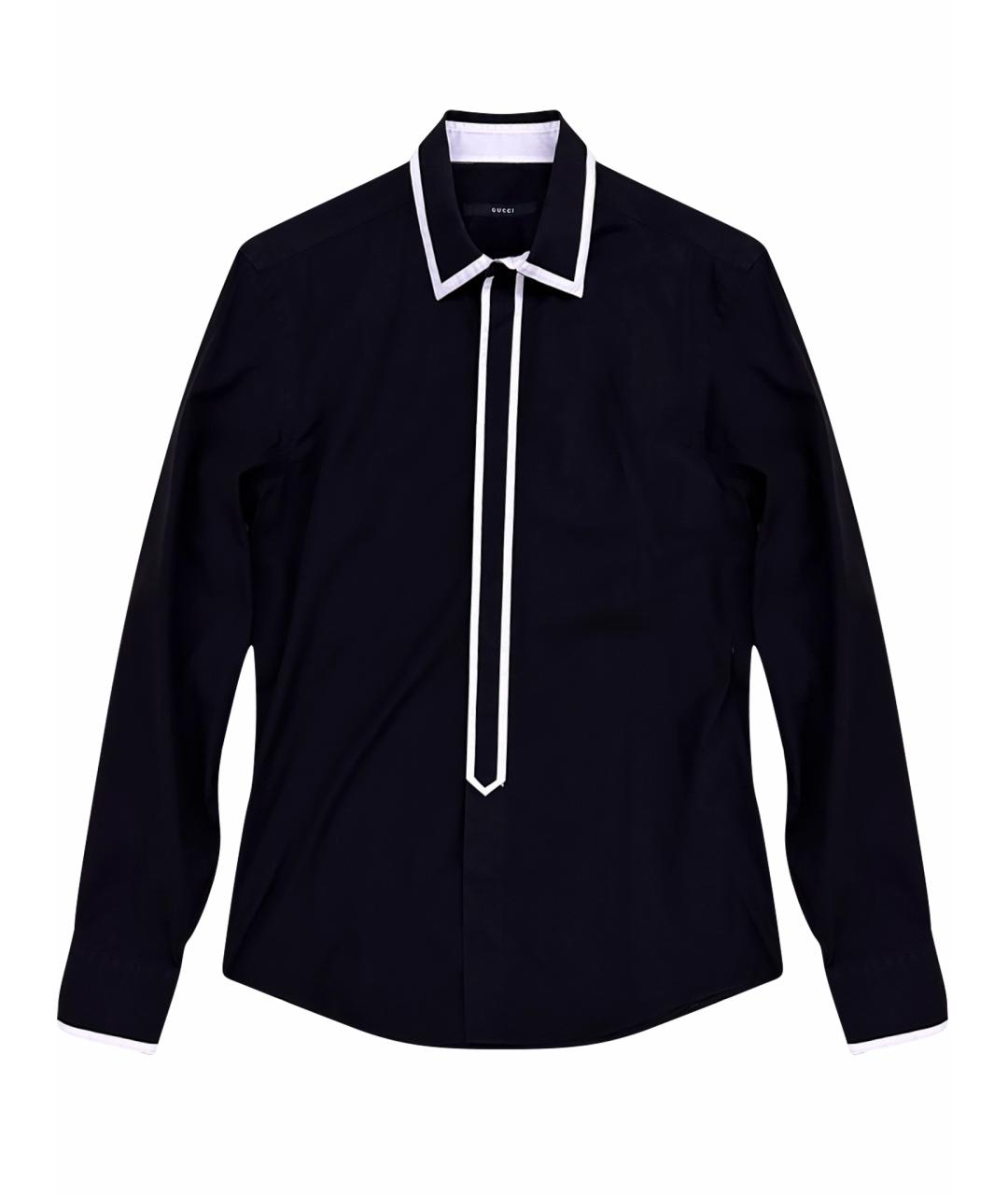 GUCCI Черная хлопковая кэжуал рубашка, фото 1