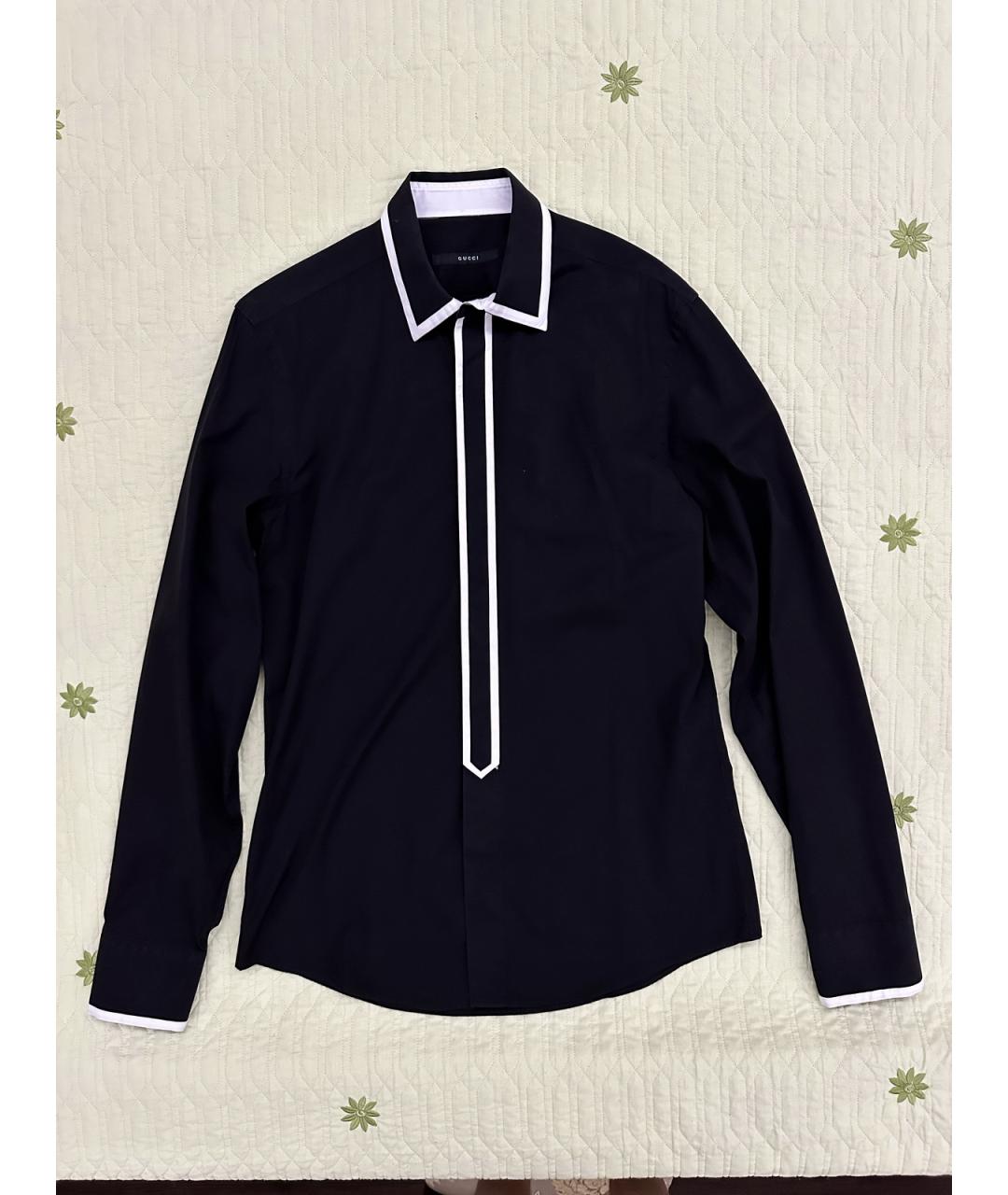 GUCCI Черная хлопковая кэжуал рубашка, фото 9