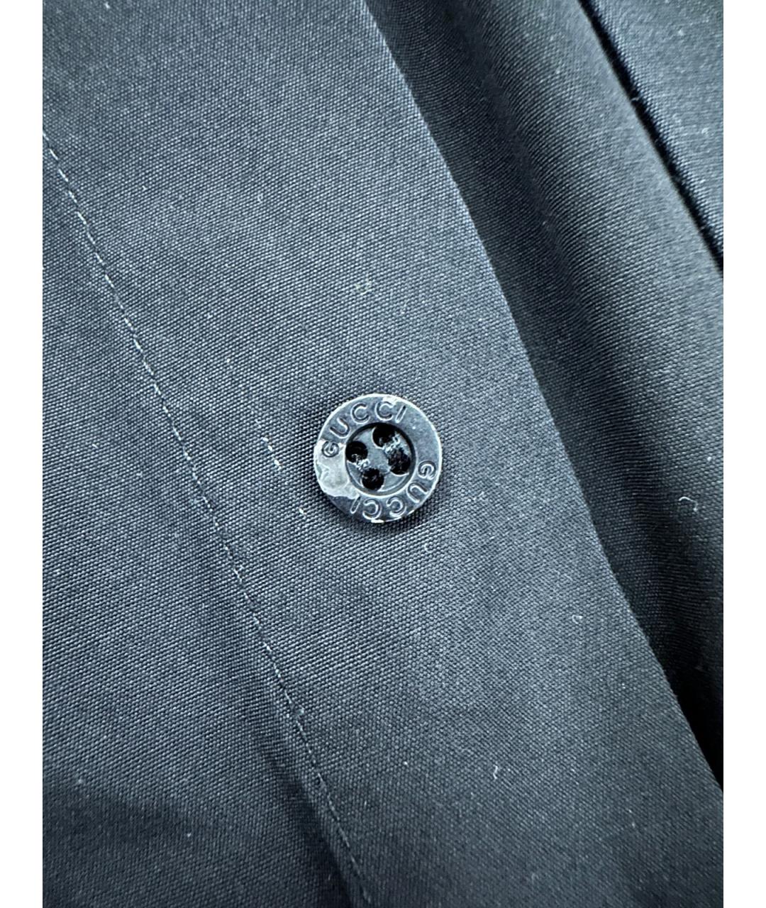 GUCCI Черная хлопковая кэжуал рубашка, фото 6