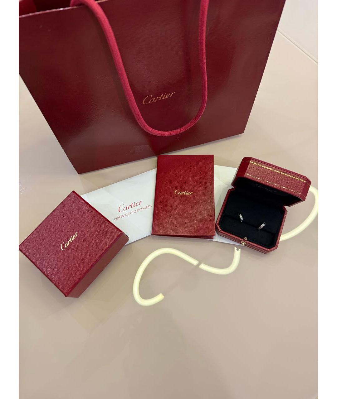 CARTIER Белые серьги из белого золота, фото 2