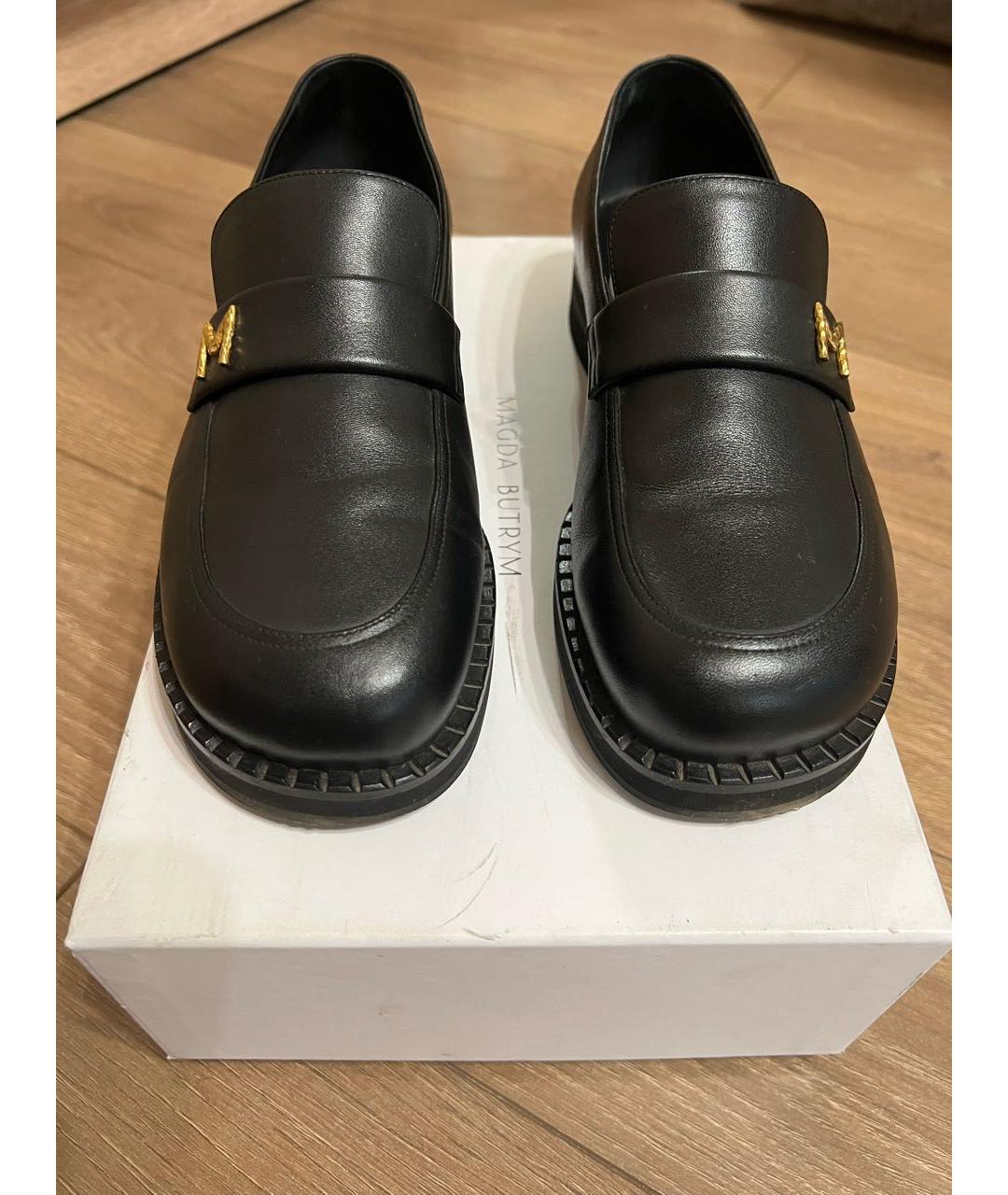MAGDA BUTRYM Черные кожаные лоферы, фото 6