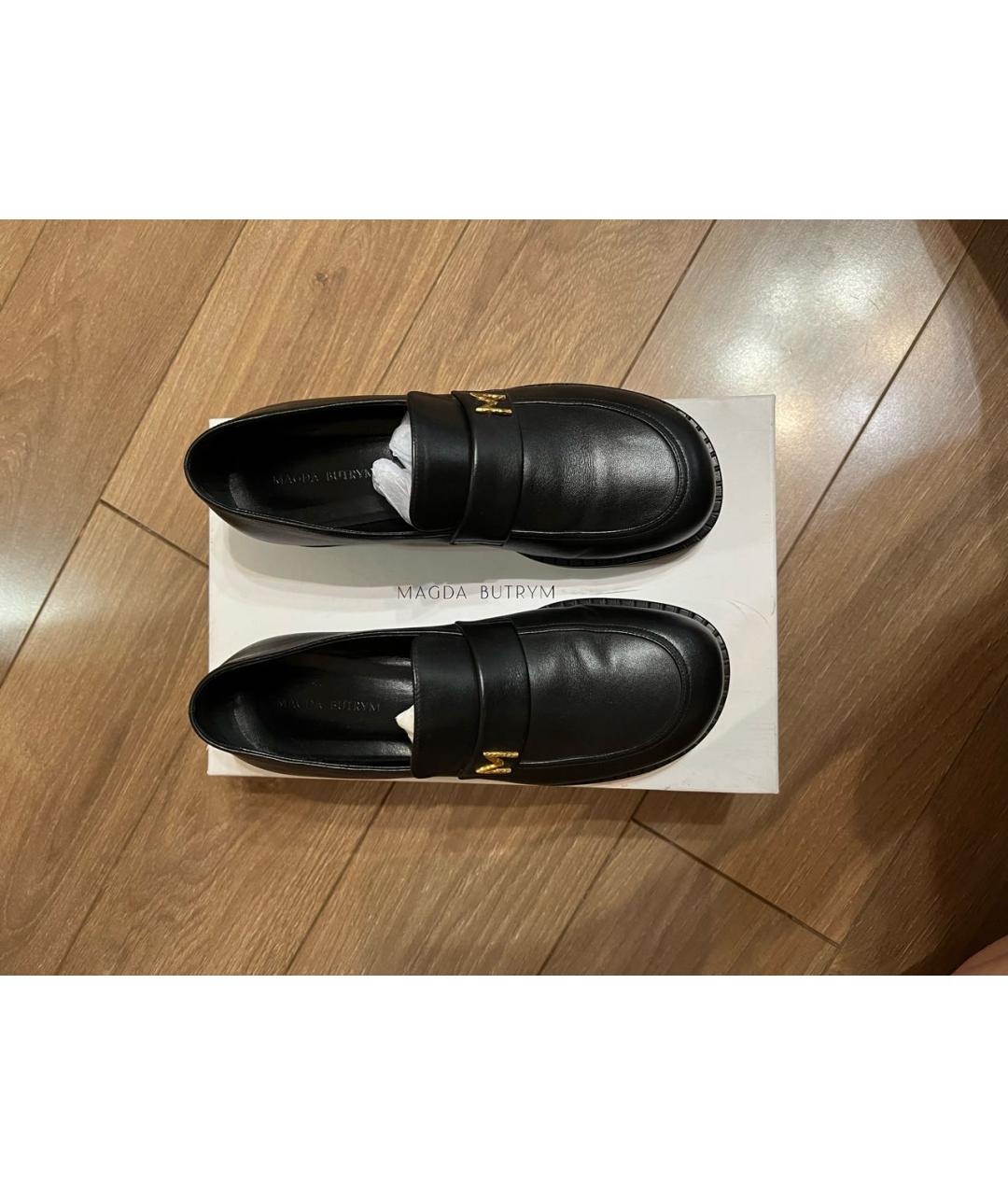 MAGDA BUTRYM Черные кожаные лоферы, фото 3