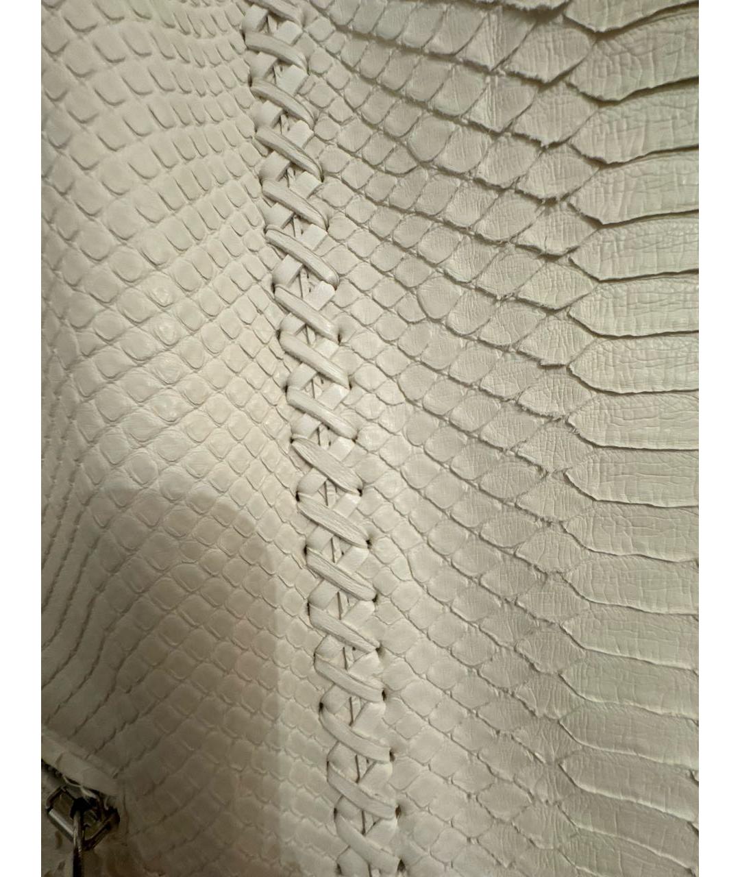 ROBERTO CAVALLI Белая кожаная куртка, фото 4