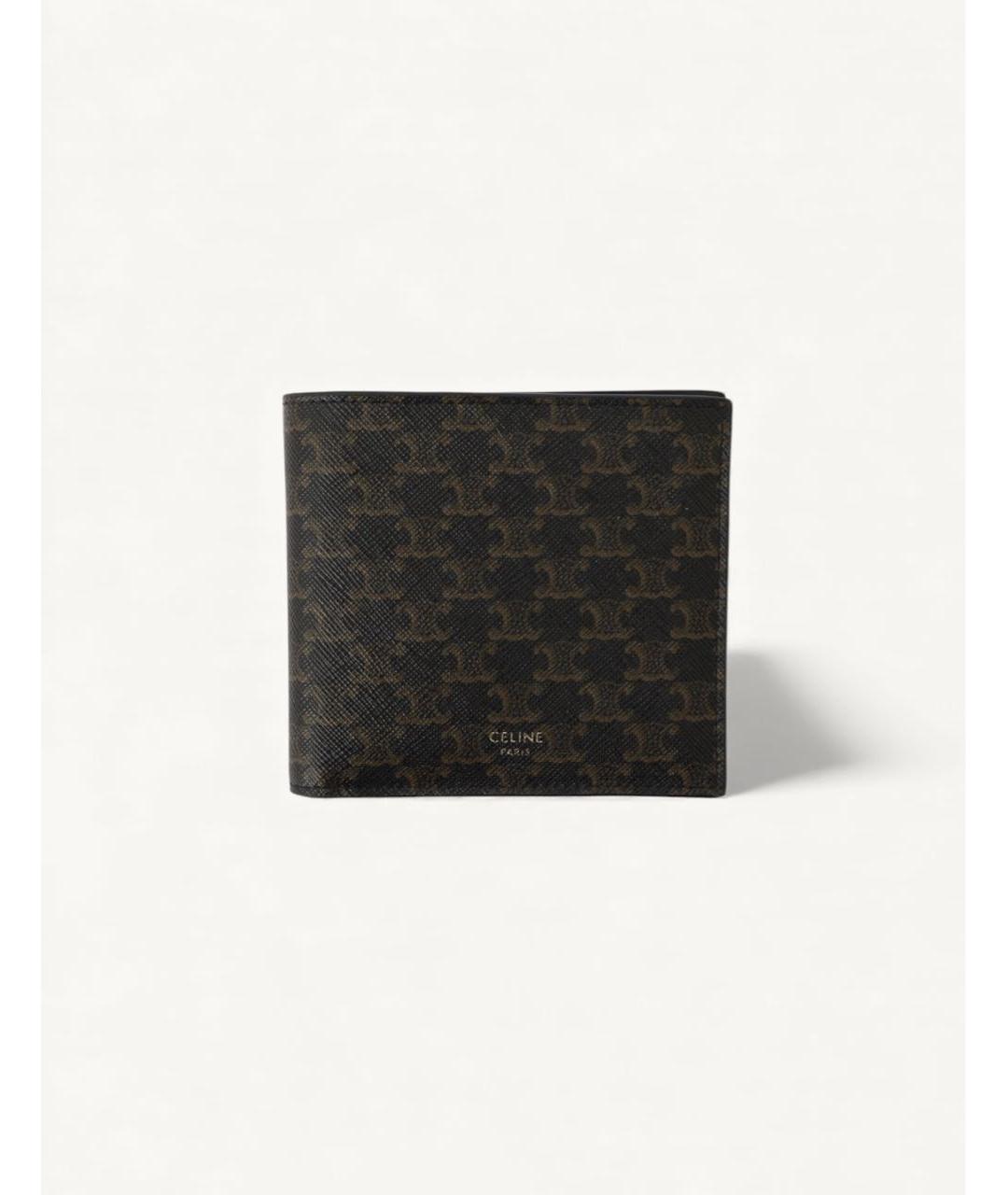 CELINE Коричневый кожаный кошелек, фото 6